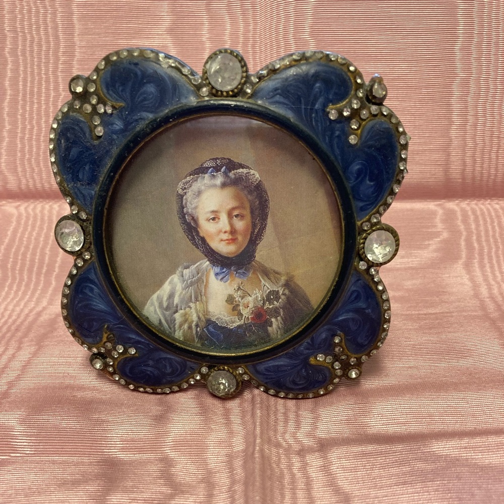 Vintage Italian Bejeweled Picture Frame